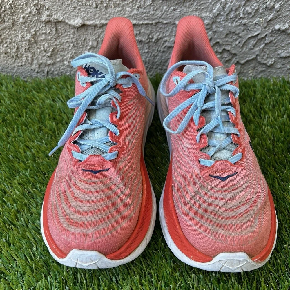 Hoka One One Shoes Women Size 9.5 Mach 5 Camellia Peach Running No Insoles